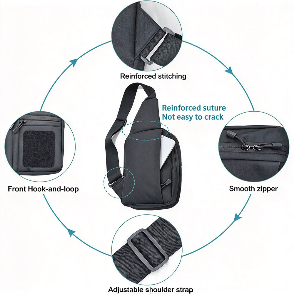 Tactical Crossbody Shoulder Pi - огляд і ціна Edc Concealed Carry Sling Bag