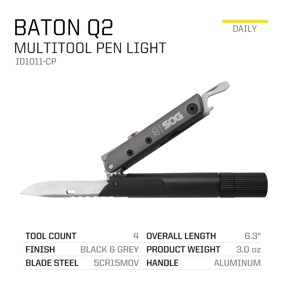 SOG BATON Q2 4 in 1 Multi-Tool - огляд і ціна Edc Carry Knife
